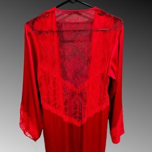 Red Victoria Secret Satin Robe